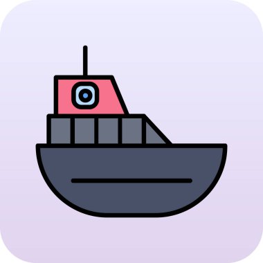 Gemi simgesi vektör illüstrasyonu