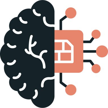 Yapay zeka. Web simgesi basit tasarım