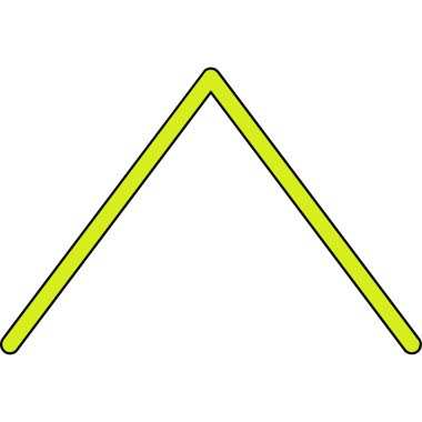 Üçgen simgesi. Web için üçgen vektör simgelerinin özet çizimi