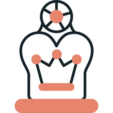 Kraliçe tacı. Web simgesi basit tasarım