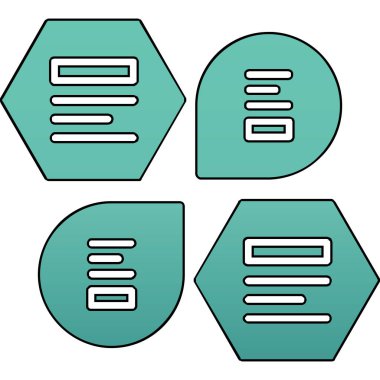 Beyaz arkaplanda mavi çizgi altıgen simgesi. Altıgen simgesi. vektör