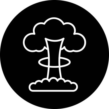 vektör nükleer bomba simgesi