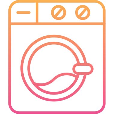 Çamaşır makinesi. Basit simge