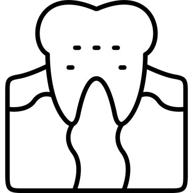 Diş Bakımı simgesi, vektör illüstrasyonu