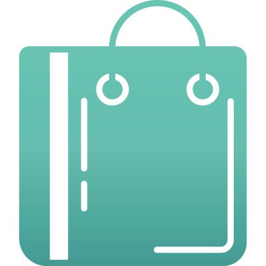 Çanta. Web simgesi basit illüstrasyon