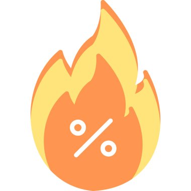 Yangın. Web simgesi basit illüstrasyon