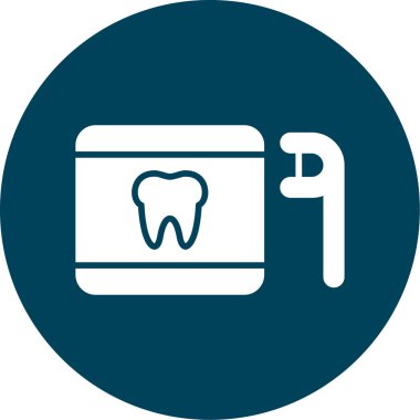 Beyaz arkaplanda izole edilmiş basit moda diş simgesi