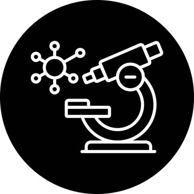 Mikroskop simgesi. vektör illüstrasyonu