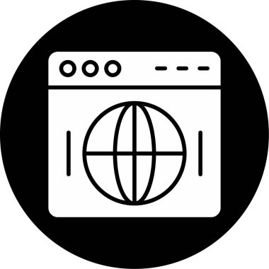 Web simgesi, basit vektör illüstrasyonu