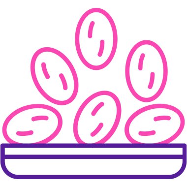 Yemek. Web simgesi basit illüstrasyon