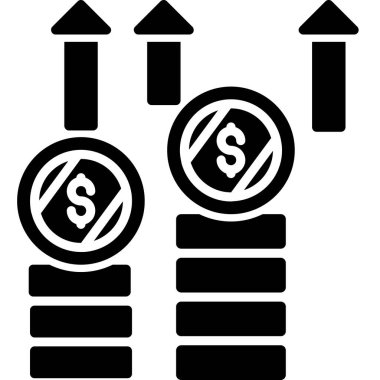 Dolar. Web simgesi basit illüstrasyon