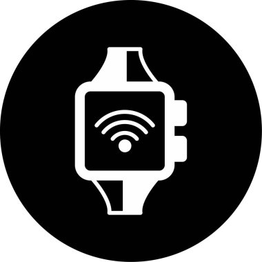 akıllı saat simgesi soyut arkaplanda izole