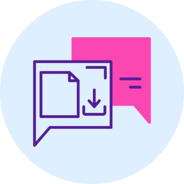 Sohbet web simgesi vektör illüstrasyonu