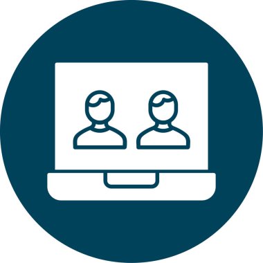 Dizüstü bilgisayar simgesi vektör çizimi