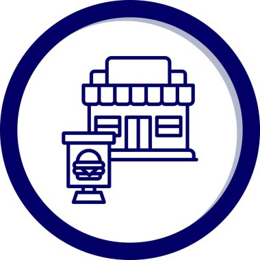 dükkan simgesi vektör illüstrasyonu