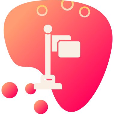 Bir robot simgesinin vektör modern illüstrasyonu