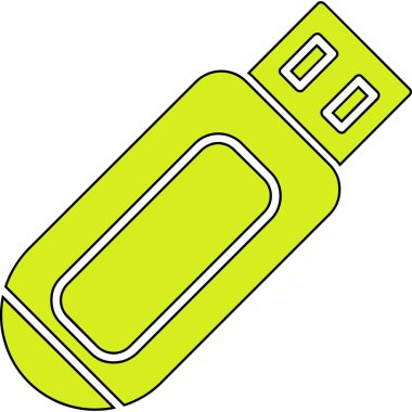 usb flash disk simgesinin vektör çizimi