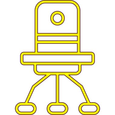 Sarı ve siyah bir ikonun vektör illüstrasyonu