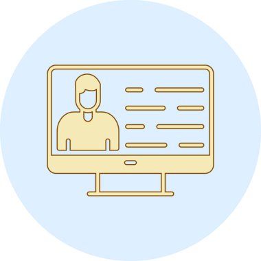 Dizüstü bilgisayar simgesi vektör çizimi