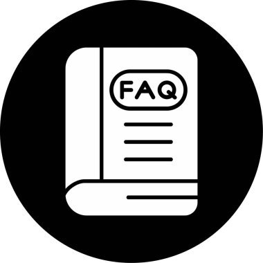 Faq sembollü kağıdın vektör simgesi