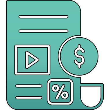 Dolar simgesi, modern vektör illüstrasyonu