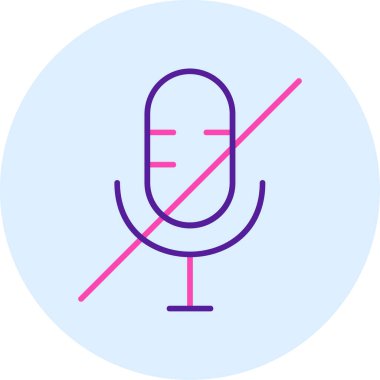 mikrofon simgesi, vektör illüstrasyonu