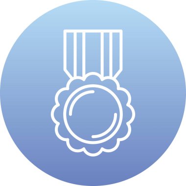 Madalya ikon vektör illüstrasyonu