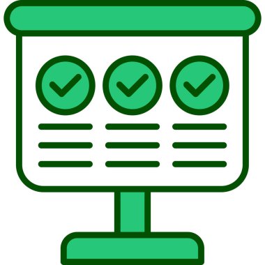 kontrol listesi simgesi, vektör illüstrasyonu