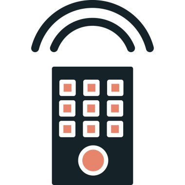 Uzaktan denetim renkli vektör simgesi