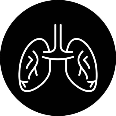 akciğer simgesi vektör illüstrasyonu