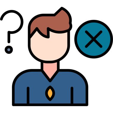 Bir sorum var. Web simgesi basit illüstrasyon