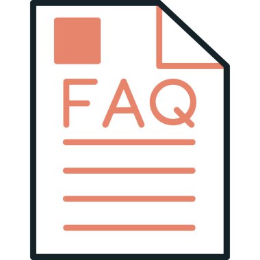 Faq simgesi soyut arkaplanda izole edildi