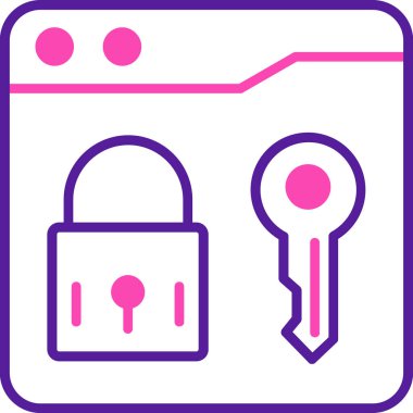 Kilit simgesinin vektör illüstrasyonu