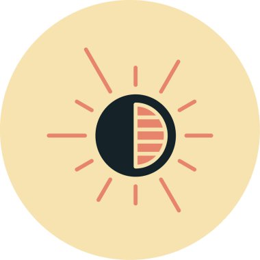 Güneş simgesi, vektör illüstrasyonu