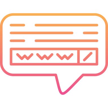 Sohbet web simgesi vektör illüstrasyonu