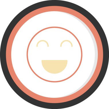 Mutlu yüz simgesi, düz biçim