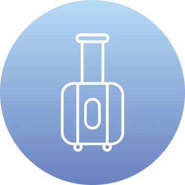 Seyahat çantası simgesinin vektör illüstrasyonu