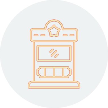 benzersiz atm çizgi vektör simgesi