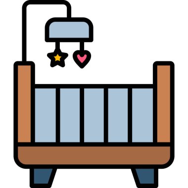 Bebeğim. Web simgesi basit illüstrasyon