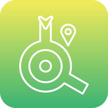 Benzersiz konum vektör simgesi