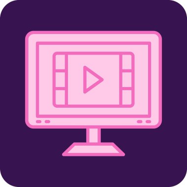 video. Web simgesi basit illüstrasyon