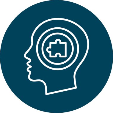 beyin ikonu vektör illüstrasyonu