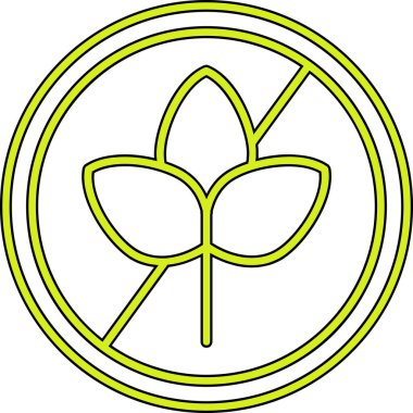 Yeşil ve beyaz bir ikonun vektör illüstrasyonu