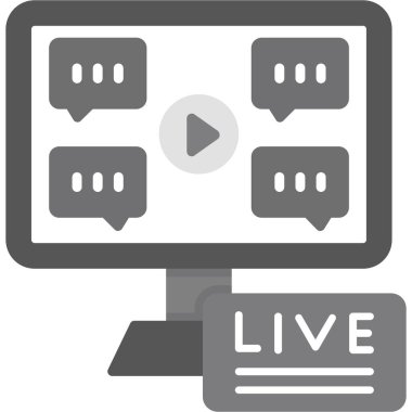 Canlı akış vektör simgesi