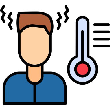 Sıcaklık sıcaklığı simgesi - dış hat biçiminde