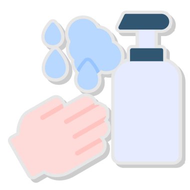 el simgesi olan sabun, çizgi film tarzı