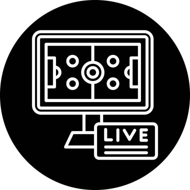 Canlı haberler. Web simgesi basit illüstrasyon