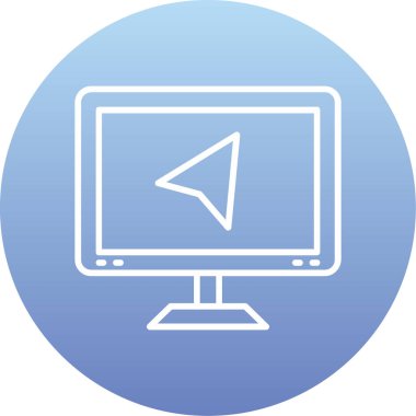 monitor vector glyph icon design