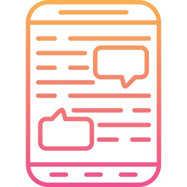 Konuş. Web simgesi basit illüstrasyon