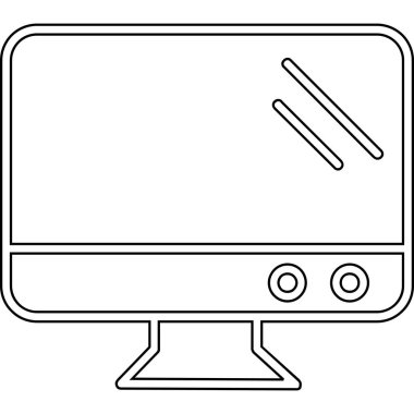 TV aygıtı izole edilmiş ikon vektör illüstrasyon tasarımı